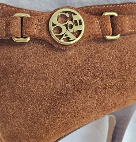 Womens Coach Salene Brown Suede Ankle Boots - Picture 4 of 6